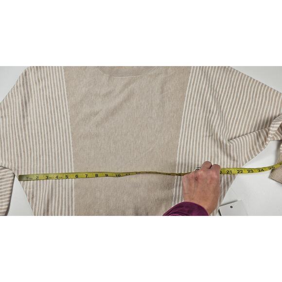 NWT Autumn Skye sz M beige slub Batwing knit sweater Neutral winter warm NEW - Picture 8 of 8